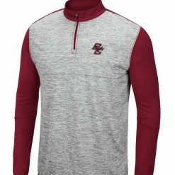 Colosseum Men's Heathered Gray/Maroon Boston College Eagles Prospect Quarter-Zip Jacket 8 Colosseum Men's Heathered Gray/Maroon Boston College Eagles Prospect Quarter-Zip Jacket -Colosseum Store DSCO1136429700 1927 ALT2