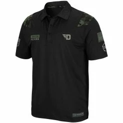 Men's Colosseum Black Dayton Flyers OHT Military Appreciation Sierra Polo -Colosseum Store DSCO1137450871 1007 ALT2