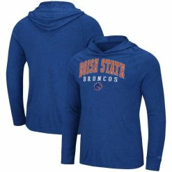 Colosseum Men's Royal Boise State Broncos Campus Raglan Long Sleeve Hoodie T-Shirt -Colosseum Store DSCO1137450882 1350 ALT1