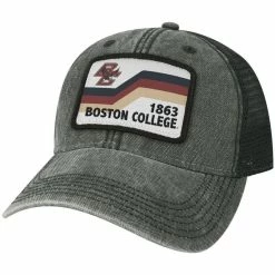 Legacy Athletic Men's Black Boston College Eagles Sun & Bars Dashboard Trucker Snapback Hat