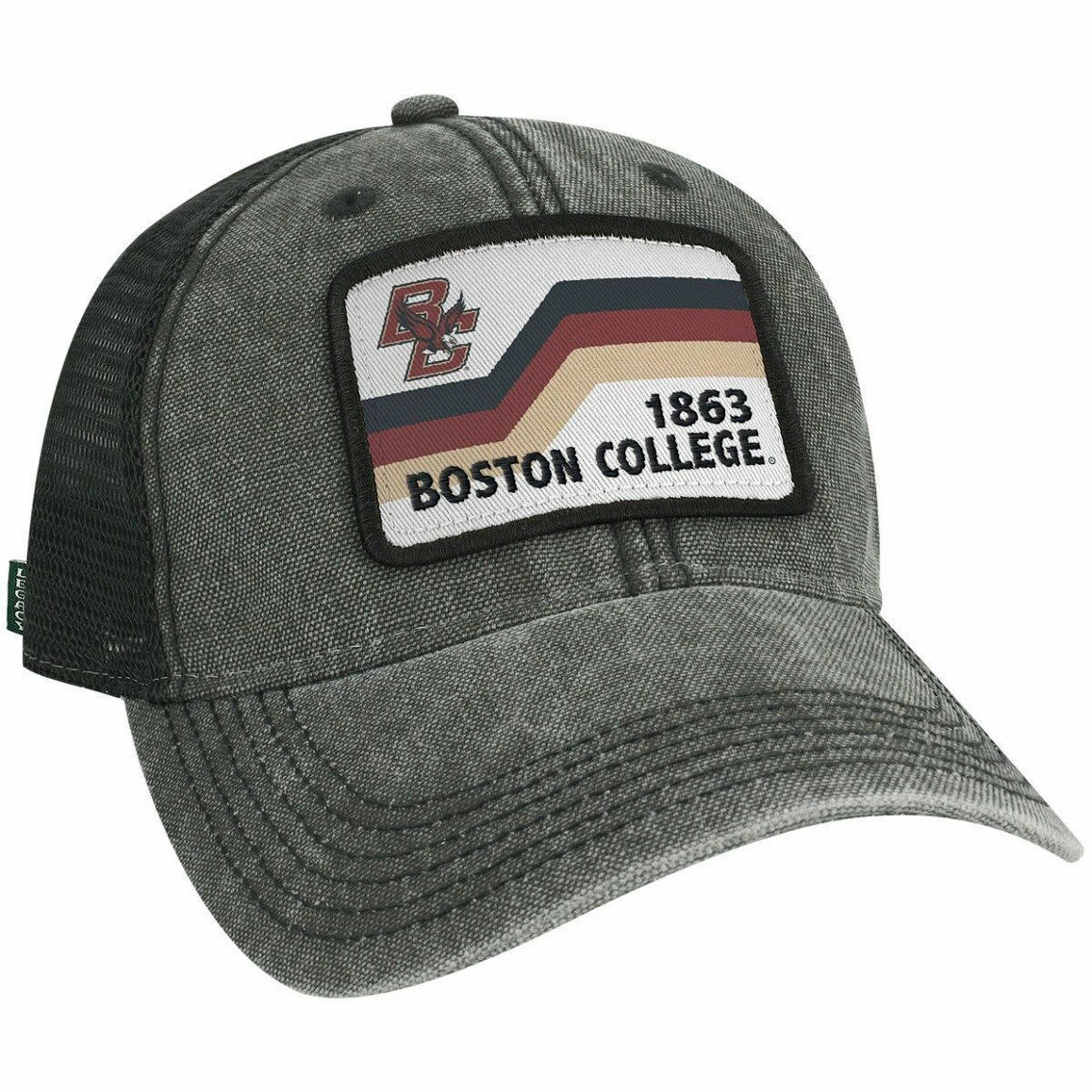 Legacy Athletic Men's Black Boston College Eagles Sun & Bars Dashboard Trucker Snapback Hat 6 Legacy Athletic Men's Black Boston College Eagles Sun & Bars Dashboard Trucker Snapback Hat - Image 4