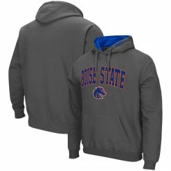Colosseum Men's Charcoal Boise State Broncos Arch & Logo 3.0 Pullover Hoodie