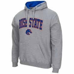 Colosseum Men's Heathered Gray Boise State Broncos Arch & Logo 3.0 Pullover Hoodie -Colosseum Store DSCO1137453094 1927 ALT2