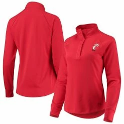 Under Armour Women's Red Cincinnati Bearcats Double Knit Raglan Quarter-Snap Jacket