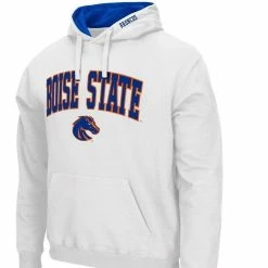 Colosseum Men's White Boise State Broncos Arch & Logo 3.0 Pullover Hoodie -Colosseum Store DSCO1137454503 3550 ALT2