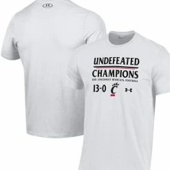 Under Armour Men's White Cincinnati Bearcats 2021 AAC Football Conference S Undefeated T-Shirt