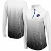 Colosseum Women's Black Boise State Broncos Magic Ombre Quarter-Zip Raglan Jacket