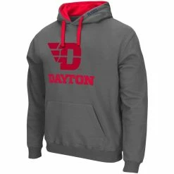 Colosseum Men's Charcoal Dayton Flyers Arch & Logo 2.0 Pullover Hoodie -Colosseum Store DSCO1139602612 1904 ALT2