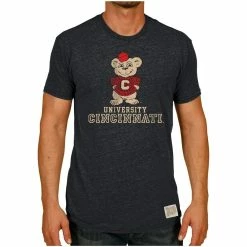 Original Retro Brand Men's Heather Black Cincinnati Bearcats Vintage Tri-Blend T-Shirt