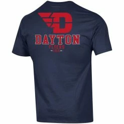 Champion Men's Navy Dayton Flyers Stack 2-Hit T-Shirt -Colosseum Store DSCO1140298122 1320 ALT3