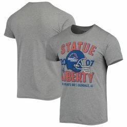 Homefield Men's Heather Gray Boise State Broncos Vintage Statue Of Liberty T-Shirt