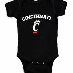 Two Feet Ahead Infant Black Cincinnati Bearcats Arch & Logo Bodysuit