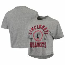 Pressbox Women's Gray Cincinnati Bearcats Bishop Tri-Blend Knobi Crop T-Shirt -Colosseum Store DSCO1140896120 1927 ALT1
