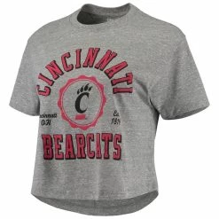 Pressbox Women's Gray Cincinnati Bearcats Bishop Tri-Blend Knobi Crop T-Shirt -Colosseum Store DSCO1140896120 1927 ALT2