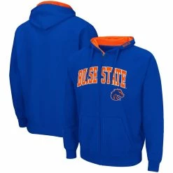 Colosseum Men's Royal Boise State Broncos Arch & Logo 3.0 Full-Zip Hoodie