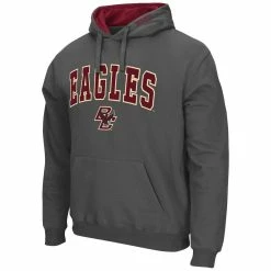 Colosseum Men's Charcoal Boston College Eagles Arch And Logo Pullover Hoodie -Colosseum Store DSCO1141432202 1904 ALT2