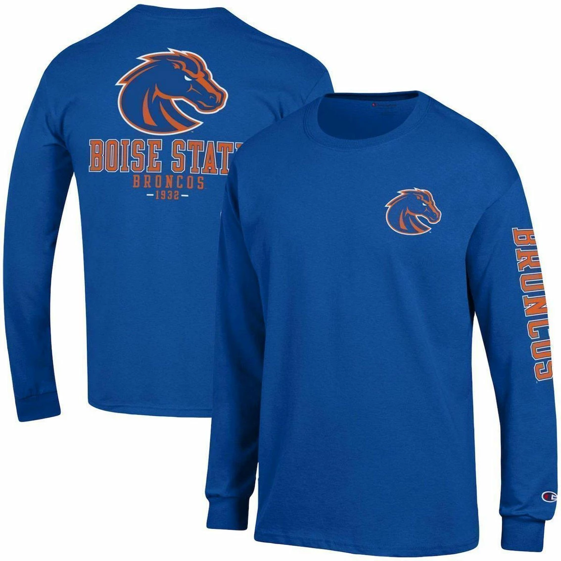 Champion Men's Royal Boise State Broncos Team Stack Long Sleeve T-Shirt 4 Champion Men's Royal Boise State Broncos Team Stack Long Sleeve T-Shirt - Image 2