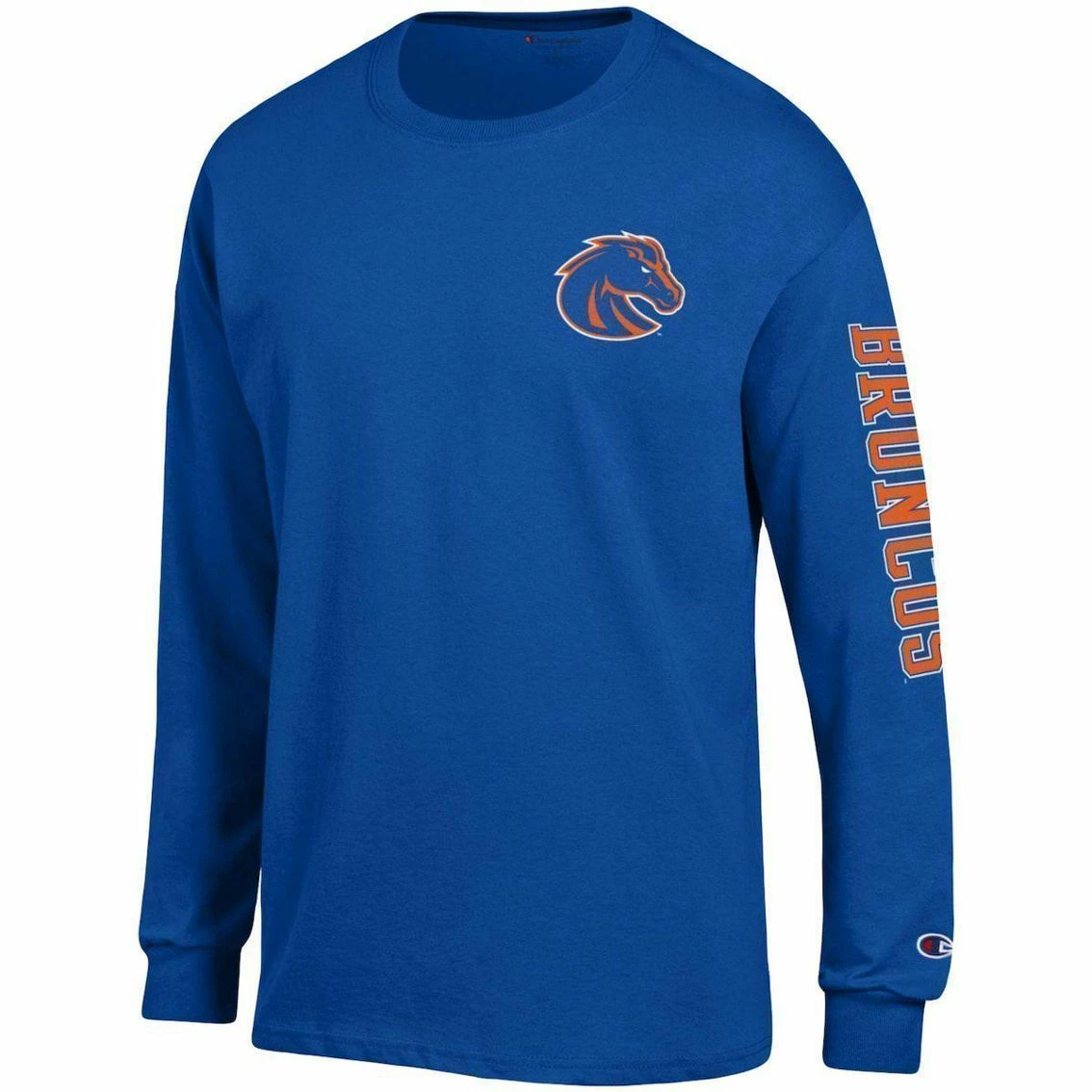 Champion Men's Royal Boise State Broncos Team Stack Long Sleeve T-Shirt 5 Champion Men's Royal Boise State Broncos Team Stack Long Sleeve T-Shirt - Image 3