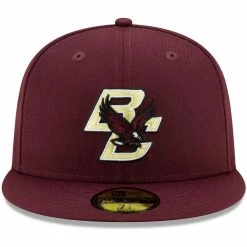 New Era Men's Maroon Boston College Eagles Basic 59FIFTY Team Fitted Hat -Colosseum Store DSCO1142289528 2882 ALT2