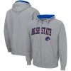 Colosseum Men's Heathered Gray Boise State Broncos Arch & Logo 3.0 Full-Zip Hoodie -Colosseum Store DSCO1142289913 1927