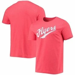 Homefield Men's Heathered Red Dayton Flyers Vintage Script T-Shirt