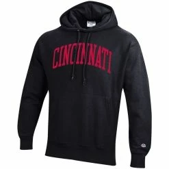 Men's Champion Black Cincinnati Bearcats Team Arch Reverse Weave Pullover Hoodie -Colosseum Store DSCO1142494599 1007 ALT2