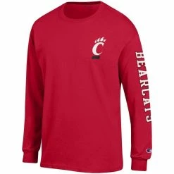 Champion Men's Red Cincinnati Bearcats Team Stack Long Sleeve T-Shirt 8 Champion Men's Red Cincinnati Bearcats Team Stack Long Sleeve T-Shirt -Colosseum Store DSCO1144412389 2910 ALT2