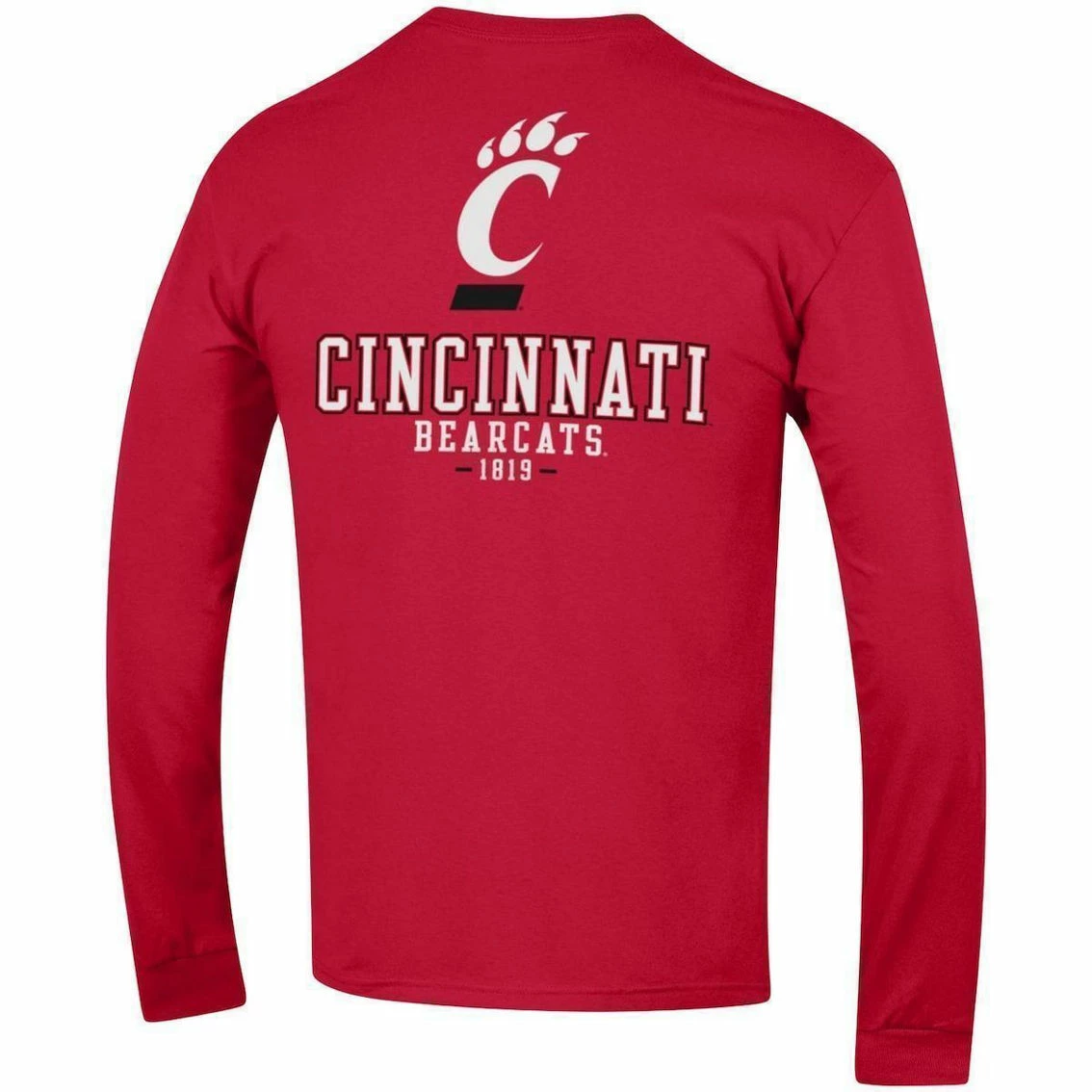 Champion Men's Red Cincinnati Bearcats Team Stack Long Sleeve T-Shirt 6 Champion Men's Red Cincinnati Bearcats Team Stack Long Sleeve T-Shirt - Image 4