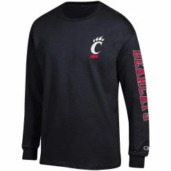 Champion Men's Black Cincinnati Bearcats Team Stack Long Sleeve T-Shirt -Colosseum Store DSCO1144830059 1007 ALT2