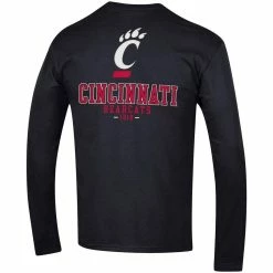 Champion Men's Black Cincinnati Bearcats Team Stack Long Sleeve T-Shirt -Colosseum Store DSCO1144830059 1007 ALT3