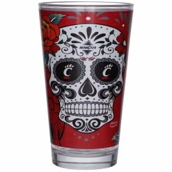 Indigo Falls Cincinnati Bearcats 16oz. Team Dia De Los Muertos Pint Glass