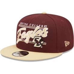 New Era Men's Maroon/Gold Boston College Eagles Team Script 9FIFTY Snapback Hat