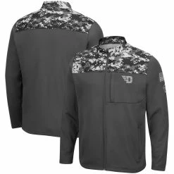Colosseum Men's Charcoal Dayton Flyers OHT Military Appreciation Digi Camo Full-Zip Jacket