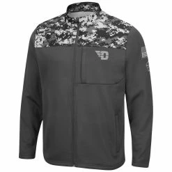 Colosseum Men's Charcoal Dayton Flyers OHT Military Appreciation Digi Camo Full-Zip Jacket -Colosseum Store DSCO1146145434 1904 ALT2