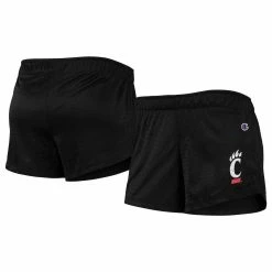 Champion Women's Black Cincinnati Bearcats Logo Mesh Shorts