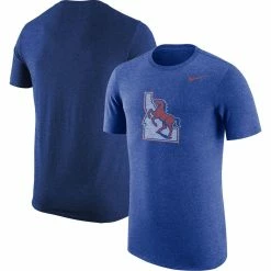 Nike Men's Heathered Royal Boise State Broncos Vintage Logo Tri-Blend T-Shirt