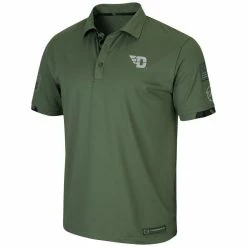 Colosseum Men's Olive Dayton Flyers OHT Military Appreciation Echo Polo -Colosseum Store DSCO1146462405 2068 ALT2
