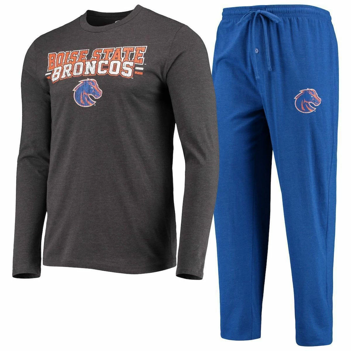 Concepts Sport Men's Royal/Heathered Charcoal Boise State Broncos Meter Long Sleeve T-Shirt & Pants Sleep Set 3 Concepts Sport Men's Royal/Heathered Charcoal Boise State Broncos Meter Long Sleeve T-Shirt & Pants Sleep Set