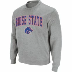 Colosseum Men's Heather Gray Boise State Broncos Arch & Logo Crew Neck Sweatshirt 7 Colosseum Men's Heather Gray Boise State Broncos Arch & Logo Crew Neck Sweatshirt -Colosseum Store DSCO1146884394 1927 ALT2