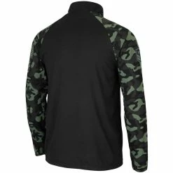 Colosseum Men's Black Dayton Flyers OHT Military Appreciation Take Flight Raglan Quarter-Zip Jacket -Colosseum Store DSCO1147016859 1007 ALT3