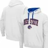 Colosseum Men's White Boise State Broncos Arch & Logo 2.0 Pullover Hoodie -Colosseum Store DSCO1147017118 3550