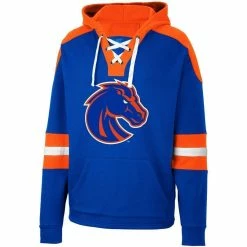 Colosseum Men's Royal Boise State Broncos Lace-Up 4.0 Pullover Hoodie -Colosseum Store DSCO1147306681 1350 ALT2