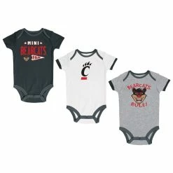 Champion Infant Black/Heather Gray/White Cincinnati Bearcats Three-Pack Bodysuit Set