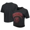 Pressbox Women's Black Cincinnati Bearcats Edith Vintage Burnout Crop T-Shirt