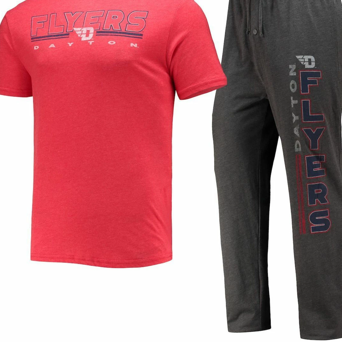 Concepts Sport Men's Heathered Charcoal/Red Dayton Flyers Meter T-Shirt & Pants Sleep Set 4 Concepts Sport Men's Heathered Charcoal/Red Dayton Flyers Meter T-Shirt & Pants Sleep Set - Image 2