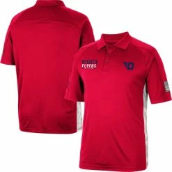 Colosseum Men's Red Dayton Flyers OHT Military Appreciation Snow Camo Polo