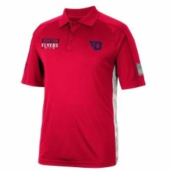 Colosseum Men's Red Dayton Flyers OHT Military Appreciation Snow Camo Polo -Colosseum Store DSCO1148302528 2910 ALT2
