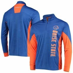 Men's Colosseum Royal Boise State Broncos Bart Windshirt Quarter-Zip Jacket