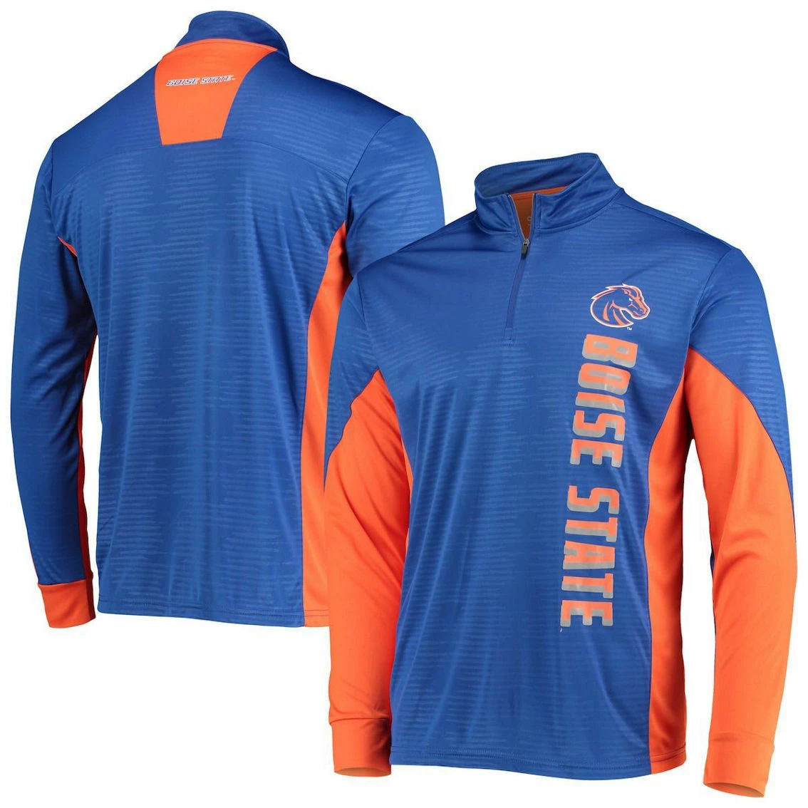 Men's Colosseum Royal Boise State Broncos Bart Windshirt Quarter-Zip Jacket 4 Men's Colosseum Royal Boise State Broncos Bart Windshirt Quarter-Zip Jacket - Image 2