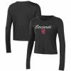 Women's Under Armour Black Cincinnati Bearcats Vault Cropped Long Sleeve T-Shirt -Colosseum Store DSCO1148302858 1007